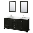 Deborah 80" Free Standing Double Vanity Set with Wood Cabinet, Marble Vanity Top, and Framed Mirror - image 15