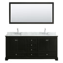 Deborah 80" Free Standing Double Vanity Set with Wood Cabinet, Marble Vanity Top, and Framed Mirror - image 12