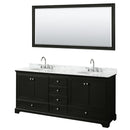 Deborah 80" Free Standing Double Vanity Set with Wood Cabinet, Marble Vanity Top, and Framed Mirror - image 13