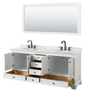 Deborah 80" Free Standing Double Vanity Set with Wood Cabinet, Marble Vanity Top, and Framed Mirror - image 18