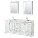 Deborah 80" Free Standing Double Vanity Set with Wood Cabinet, Marble Vanity Top, and Medicine Cabinet - image 11