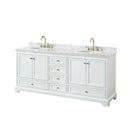 Deborah 80" Free Standing Double Vanity Set with Wood Cabinet and Marble Vanity Top - image 8
