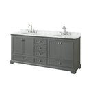Deborah 80" Free Standing Double Vanity Set with Wood Cabinet and Marble Vanity Top - image 10
