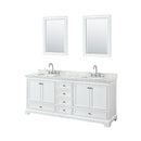 Deborah 80" Free Standing Double Vanity Set with Wood Cabinet, Marble Vanity Top, and Framed Mirror - image 8
