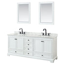 Deborah 80" Free Standing Double Vanity Set with Wood Cabinet, Marble Vanity Top, and Framed Mirror - image 10