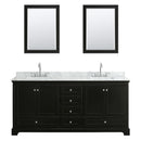 Deborah 80" Free Standing Double Vanity Set with Wood Cabinet, Marble Vanity Top, and Framed Mirror - image 12