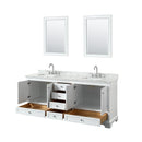Deborah 80" Free Standing Double Vanity Set with Wood Cabinet, Marble Vanity Top, and Framed Mirror - image 16