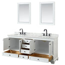 Deborah 80" Free Standing Double Vanity Set with Wood Cabinet, Marble Vanity Top, and Framed Mirror - image 18
