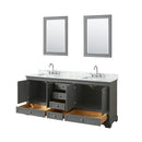 Deborah 80" Free Standing Double Vanity Set with Wood Cabinet, Marble Vanity Top, and Framed Mirror - image 19