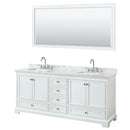 Deborah 80" Free Standing Double Vanity Set with Wood Cabinet, Marble Vanity Top, and Framed Mirror - image 7