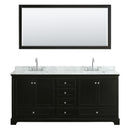 Deborah 80" Free Standing Double Vanity Set with Wood Cabinet, Marble Vanity Top, and Framed Mirror - image 14
