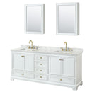 Deborah 80" Free Standing Double Vanity Set with Wood Cabinet, Marble Vanity Top, and Medicine Cabinet - image 10