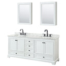 Deborah 80" Free Standing Double Vanity Set with Wood Cabinet, Marble Vanity Top, and Medicine Cabinet - image 11
