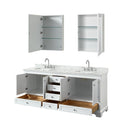 Deborah 80" Free Standing Double Vanity Set with Wood Cabinet, Marble Vanity Top, and Medicine Cabinet - image 17