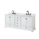 Deborah 80" Free Standing Double Vanity Set with Wood Cabinet and Marble Vanity Top - image 9