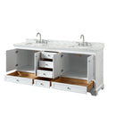 Deborah 80" Free Standing Double Vanity Set with Wood Cabinet and Marble Vanity Top - image 13
