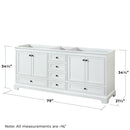 Deborah 79" Double Free Standing Wood Vanity Cabinet - Less Vanity Top - image 3