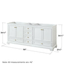 Deborah 79" Double Free Standing Wood Vanity Cabinet Only - Less Vanity Top - image 2
