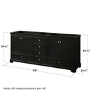 Deborah 79" Double Free Standing Wood Vanity Cabinet Only - Less Vanity Top - image 8