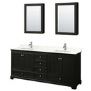 Deborah 80" Free Standing Double Basin Vanity Set with Cabinet, Quartz Vanity Top, and Medicine Cabinet - image 1