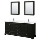 Deborah 80" Free Standing Double Basin Vanity Set with Cultured Marble Vanity Top and Framed Mirror - image 1