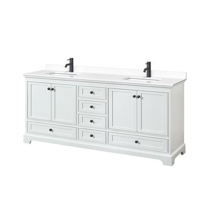 Deborah 80" Free Standing Double Basin Vanity Set with Cultured Marble Vanity Top - image 1