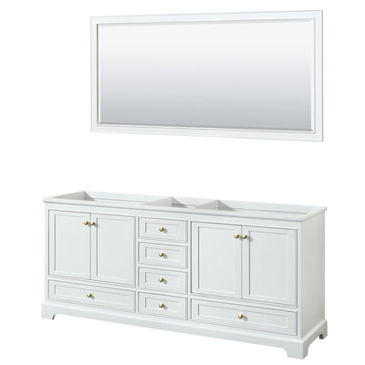 Deborah 79" Double Free Standing Wood Vanity Cabinet - Less Vanity Top - image 1