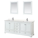 Deborah 80" Free Standing Double Basin Vanity Set with Cultured Marble Vanity Top and Framed Mirror - image 1