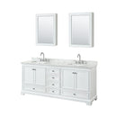 Deborah 80" Free Standing Double Vanity Set with Wood Cabinet, Marble Vanity Top, and Medicine Cabinet - image 1