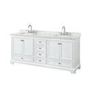 Deborah 80" Free Standing Double Vanity Set with Wood Cabinet and Marble Vanity Top - image 1
