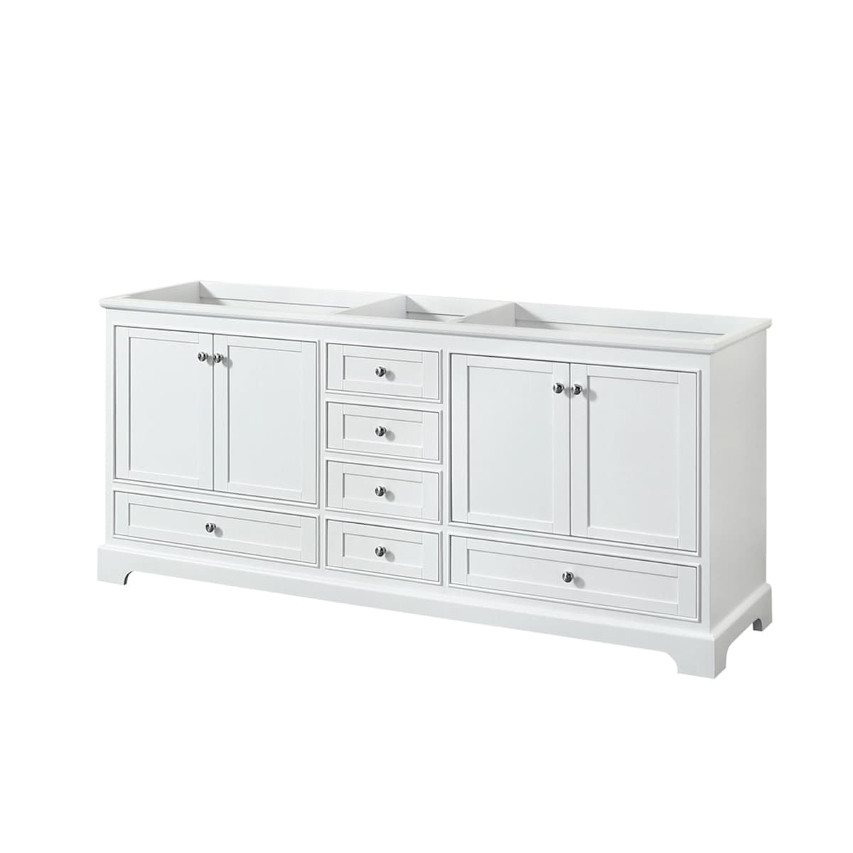 Deborah 79" Double Free Standing Wood Vanity Cabinet Only - Less Vanity Top