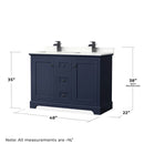 Avery 48" Free Standing Double Basin Vanity Set with Cabinet, Quartz Vanity Top, and Framed Mirror - image 7
