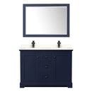 Avery 48" Free Standing Double Basin Vanity Set with Cabinet, Quartz Vanity Top, and Framed Mirror - image 8