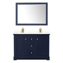 Avery 48" Free Standing Double Basin Vanity Set with Cabinet, Quartz Vanity Top, and Framed Mirror - image 10