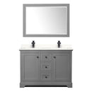 Avery 48" Free Standing Double Basin Vanity Set with Cabinet, Quartz Vanity Top, and Framed Mirror - image 13
