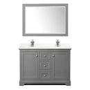 Avery 48" Free Standing Double Basin Vanity Set with Cabinet, Quartz Vanity Top, and Framed Mirror - image 14