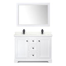 Avery 48" Free Standing Double Basin Vanity Set with Cabinet, Quartz Vanity Top, and Framed Mirror - image 16