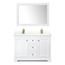 Avery 48" Free Standing Double Basin Vanity Set with Cabinet, Quartz Vanity Top, and Framed Mirror - image 19