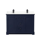 Avery 48" Free Standing Double Basin Vanity Set with Cabinet and Quartz Vanity Top - image 2
