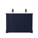 Avery 48" Free Standing Double Basin Vanity Set with Cabinet and Quartz Vanity Top - image 7