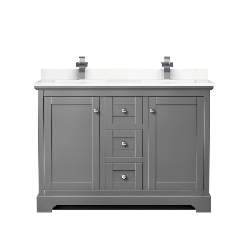 Avery 48" Free Standing Double Basin Vanity Set with Cabinet and Quartz Vanity Top - image 12