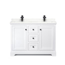 Avery 48" Free Standing Double Basin Vanity Set with Cabinet and Quartz Vanity Top - image 14