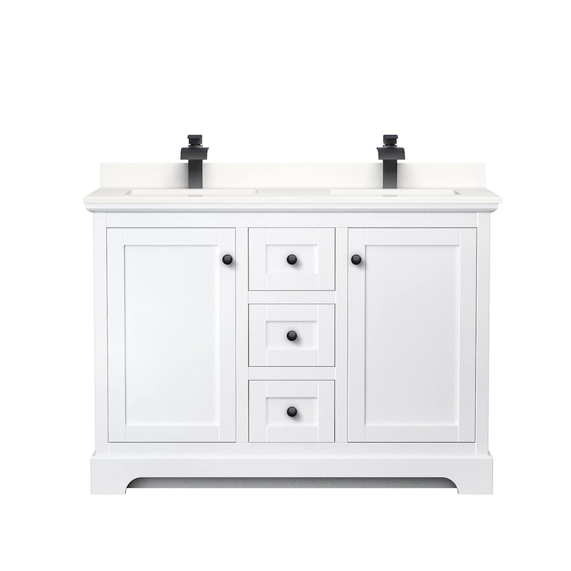 Avery 48" Free Standing Double Basin Vanity Set with Cabinet and Quartz Vanity Top - image 15