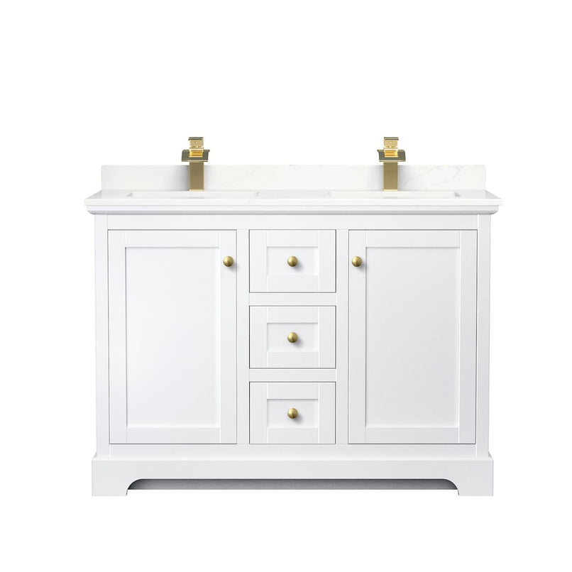 Avery 48" Free Standing Double Basin Vanity Set with Cabinet and Quartz Vanity Top - image 16
