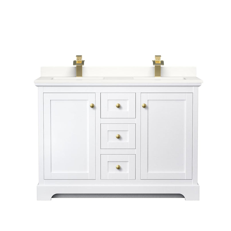 Avery 48" Free Standing Double Basin Vanity Set with Cabinet and Quartz Vanity Top - image 17