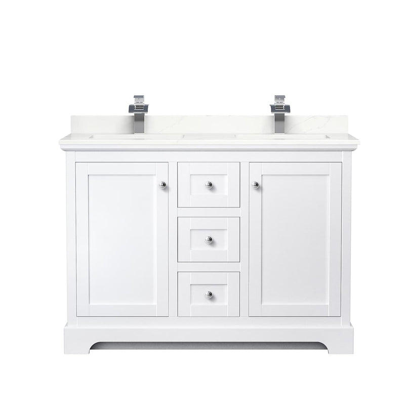Avery 48" Free Standing Double Basin Vanity Set with Cabinet and Quartz Vanity Top - image 18