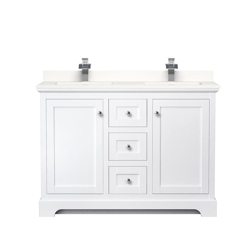 Avery 48" Free Standing Double Basin Vanity Set with Cabinet and Quartz Vanity Top - image 19