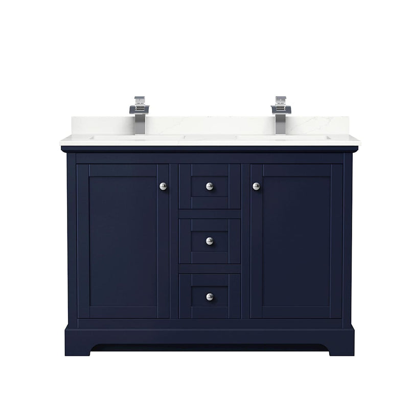 Avery 48" Free Standing Double Basin Vanity Set with Cabinet and Quartz Vanity Top - image 21