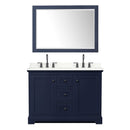 Avery 48" Free Standing Double Basin Vanity Set with Cabinet, Quartz Vanity Top, and Framed Mirror - image 2