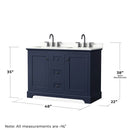 Avery 48" Free Standing Double Basin Vanity Set with Cabinet, Quartz Vanity Top, and Framed Mirror - image 6